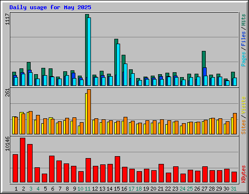 Daily usage for May 2025