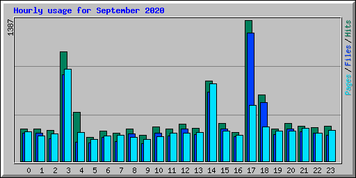 Hourly usage for September 2020