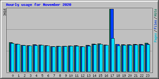 Hourly usage for November 2020