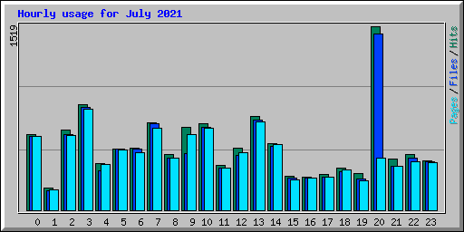 Hourly usage for July 2021