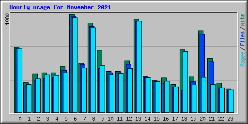 Hourly usage for November 2021