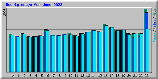 Hourly usage for June 2022