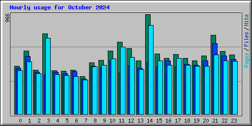 Hourly usage for October 2024