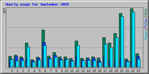 Hourly usage for September 2025