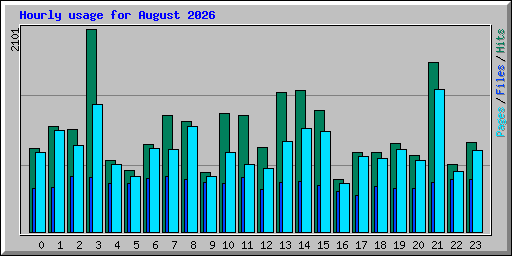 Hourly usage for August 2026